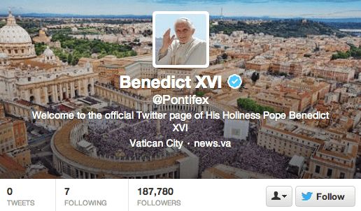 The Pope on twitter