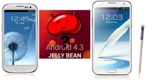 Android 4.3 update, jelly bean s3, note 2