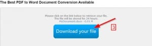 convertpdftoword step three download file