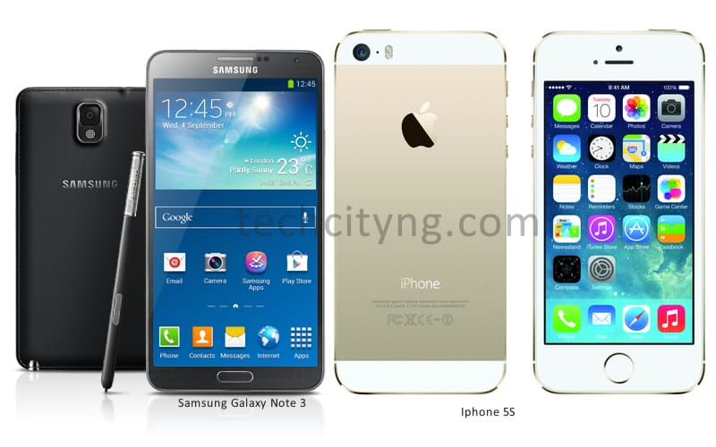 iphone 5s VS galaxy note 3