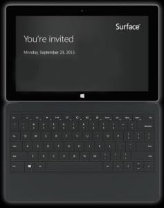 Microsoft surface 2 event