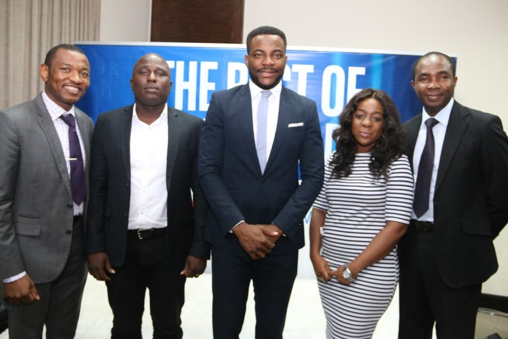 L-R: Director, Consumer Channel Group, Microsoft Nigeria; Mark Ihimoyan, Product Manager Windows, Microsoft Nigeria, Adeniyi Adebote; Partner Channel Marketing Manager, Microsoft Nigeria, Bunmi Bialose; and, Head, Marketing and Communications, Microsoft Nigeria, Edmond Idokoko at the unveiling of the Best of Both Worlds Campaign Ambassador, a partnership between Microsoft, Intel and Lenovo on Tuesday, November 03, 2015 at Ikoyi, Lagos.