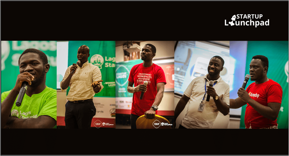 (L-R) Convener. Lagos Startup week Olumide Olayinka and some startup owners at the just concluded Lagos Startup Week 2016
