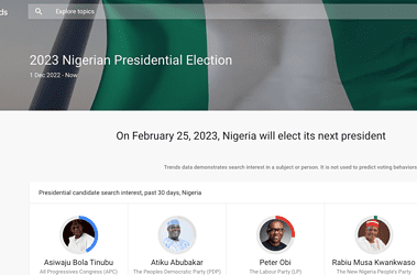 Nigeria Elections Trends Hub for 2023 elections