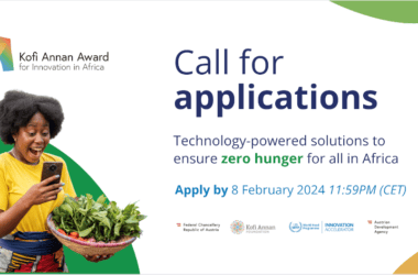 The Kofi Annan Award for Innovation in Africa is now open for applications